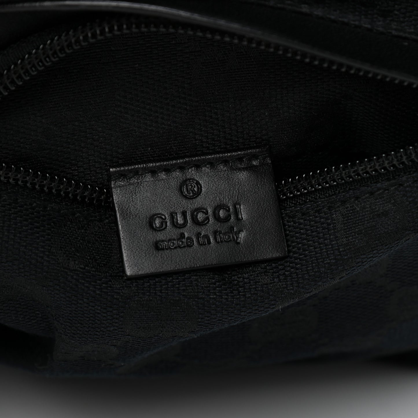 GG Monogram Double Pocket Belt Bag Black