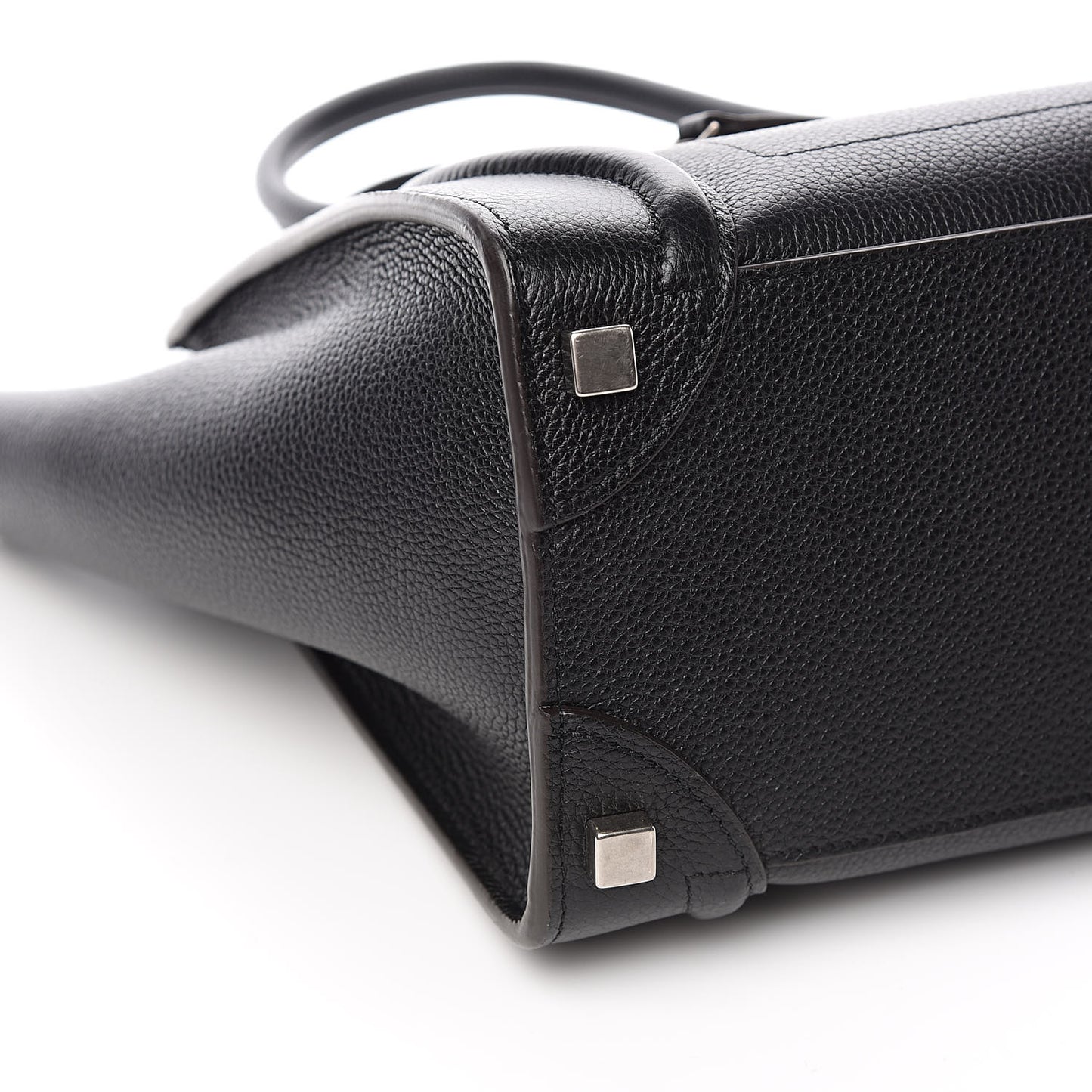 Drummed Calfskin Micro Luggage Black