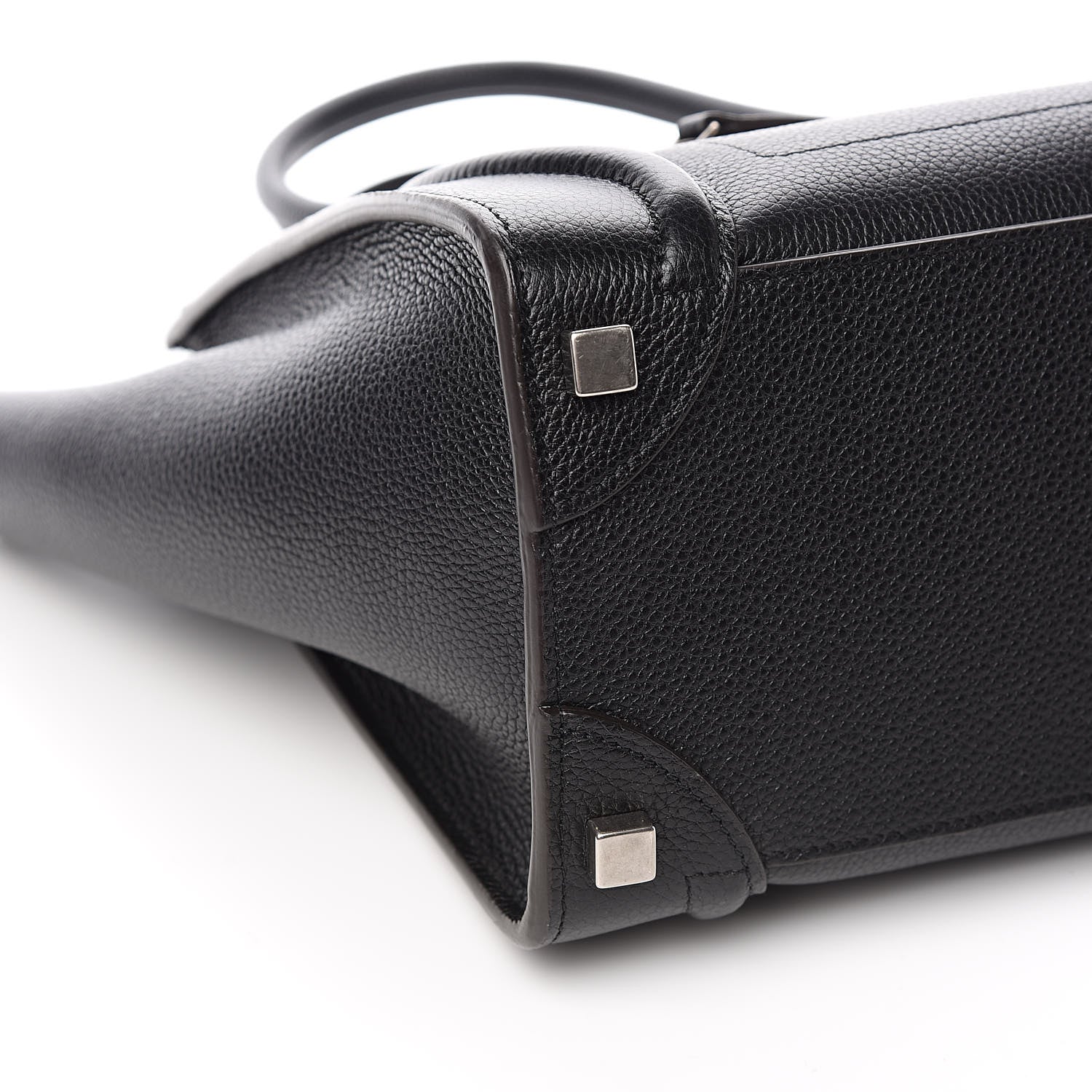 Celine Drummed Calfskin Micro Luggage Black 8 of 10