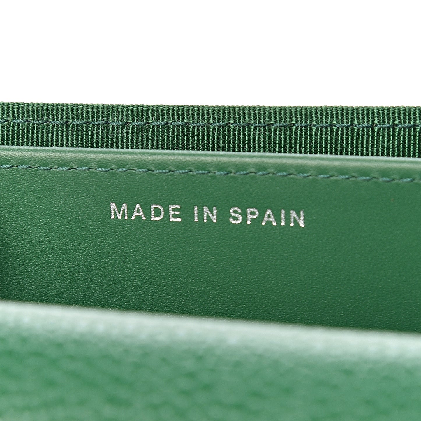 Caviar Quilted Card Holder Wallet Green