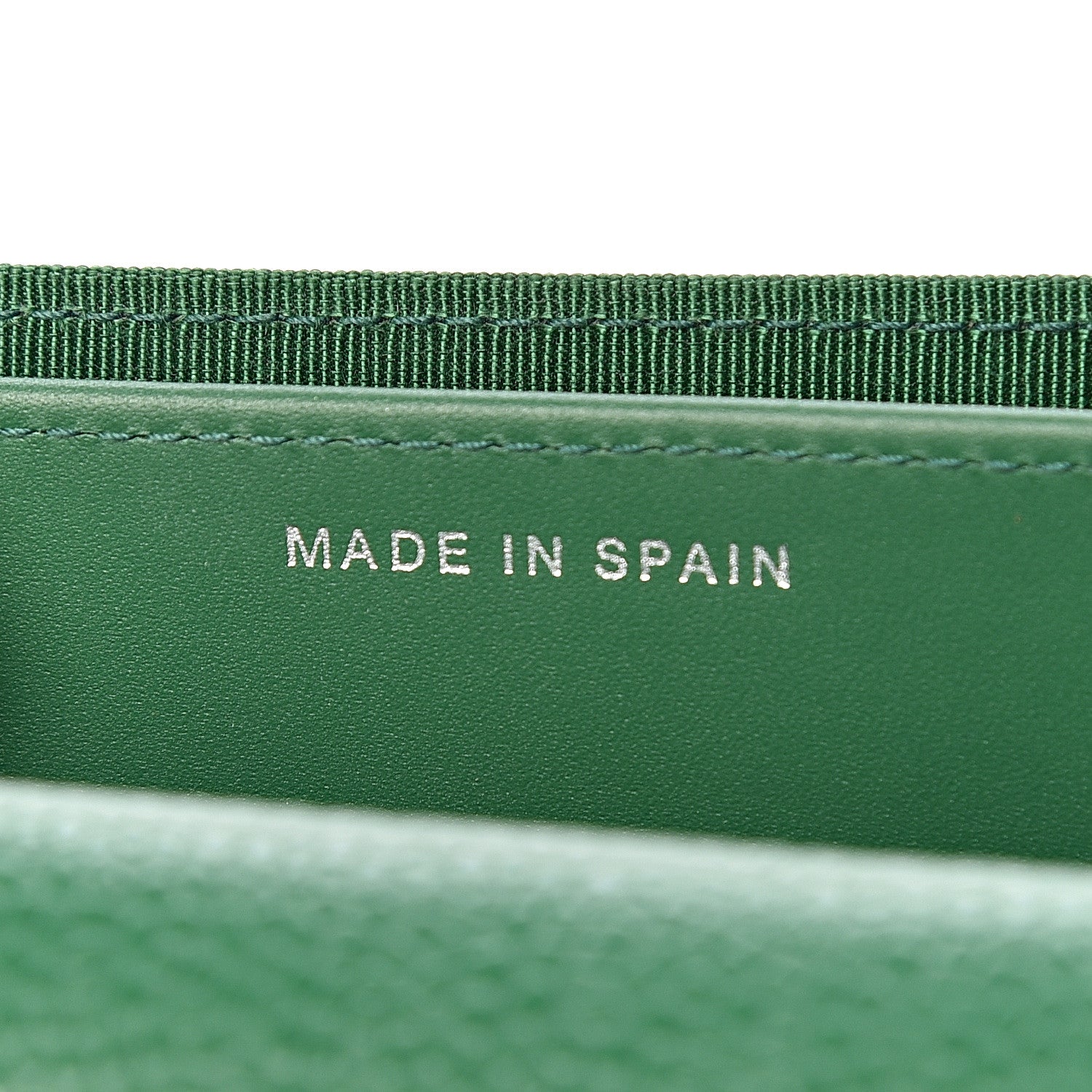Chanel Caviar Quilted Card Holder Wallet Green 7 of 9