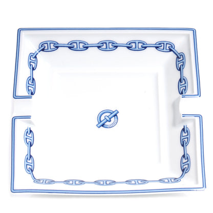 Hermes Printed Porcelain Chaine D'Ancre Ashtray 1 of 8