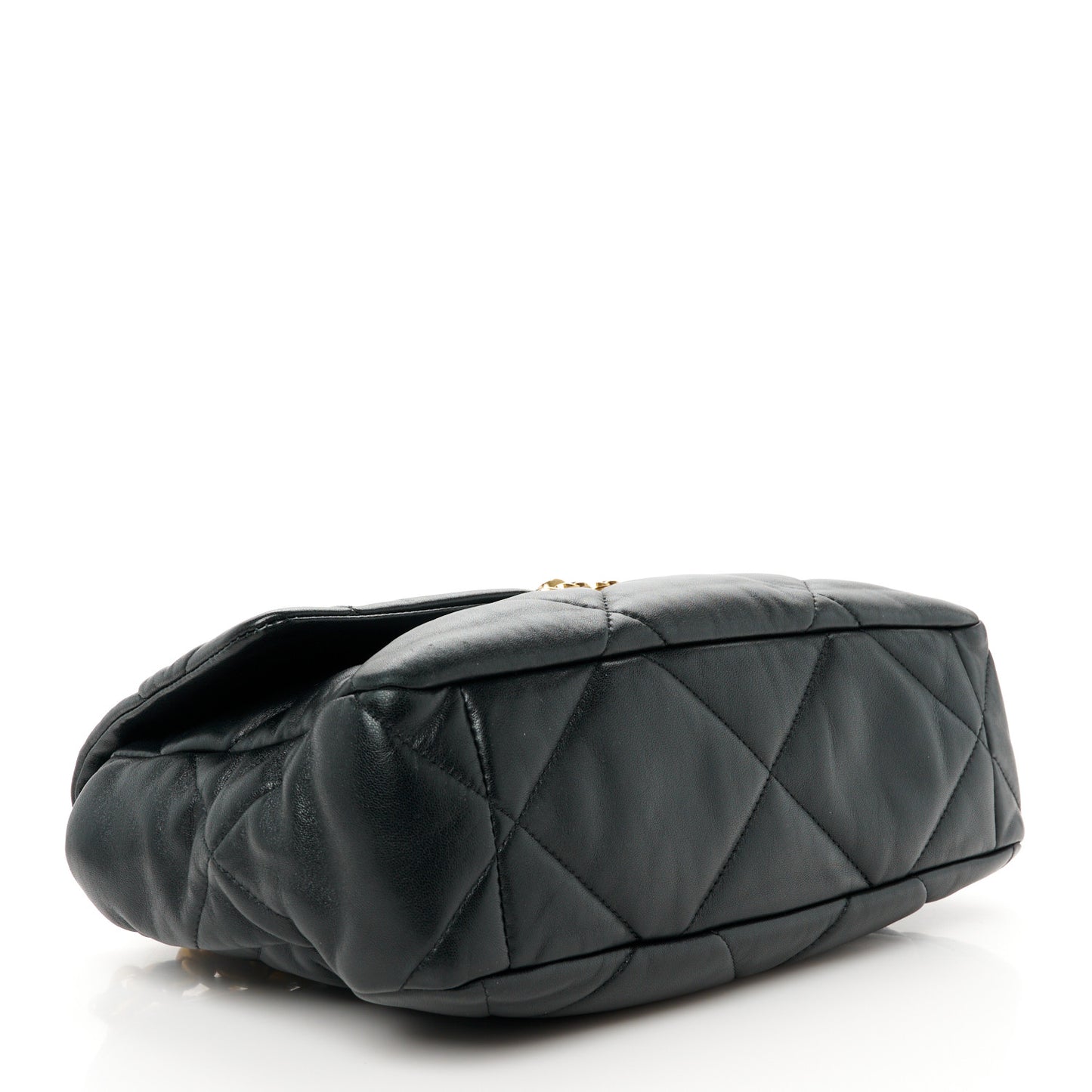 Goatskin Quilted Large Chanel 19 Flap Black