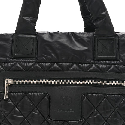Chanel Nylon Quilted Large Coco Cocoon Tote Black 8 of 10