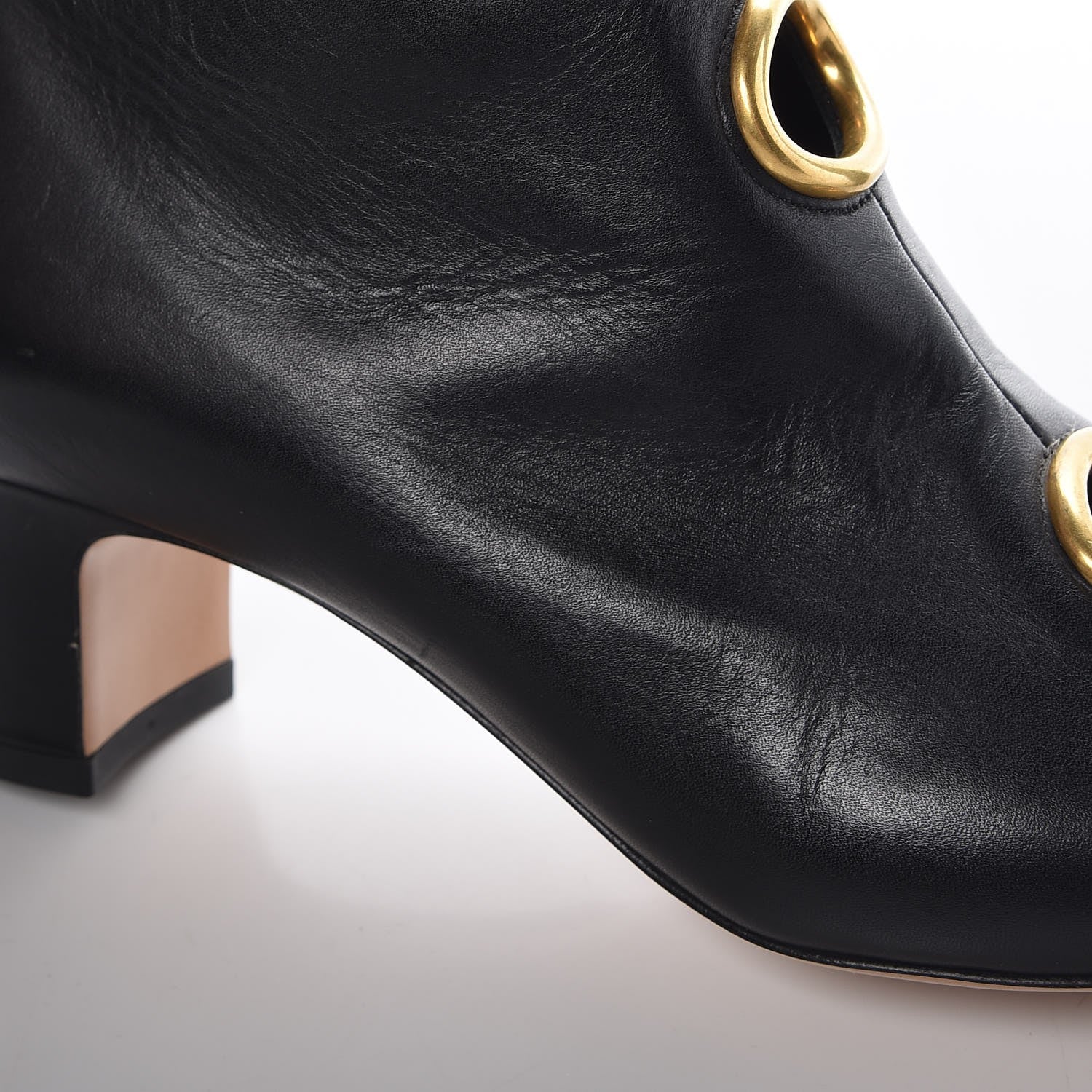 Valentino Garavani Smooth Calfskin Eyelet High Boots 36 Black 7 of 13