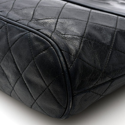 Chanel Lambskin Quilted CC Tassel Shoulder Flap Bag Black 10 of 10