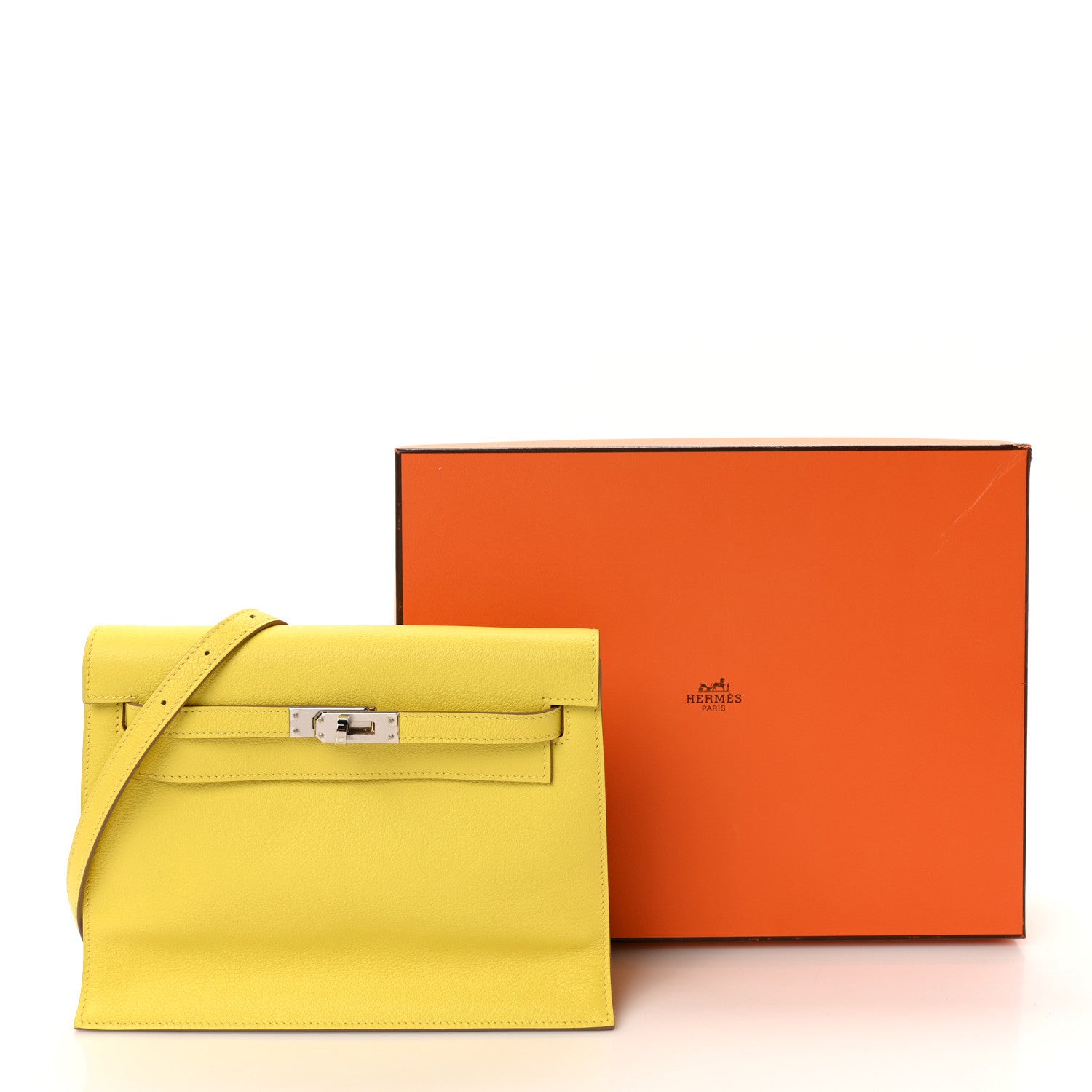 Hermes Evercolor Kelly Danse II Belt Bag Lime 9 of 9