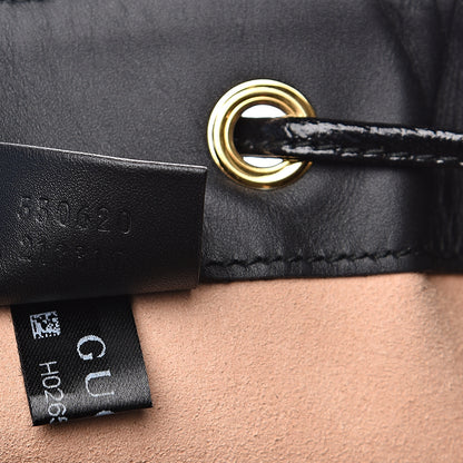 Gucci Suede Patent Web Mini Ophidia Bucket Bag Black 6 of 8