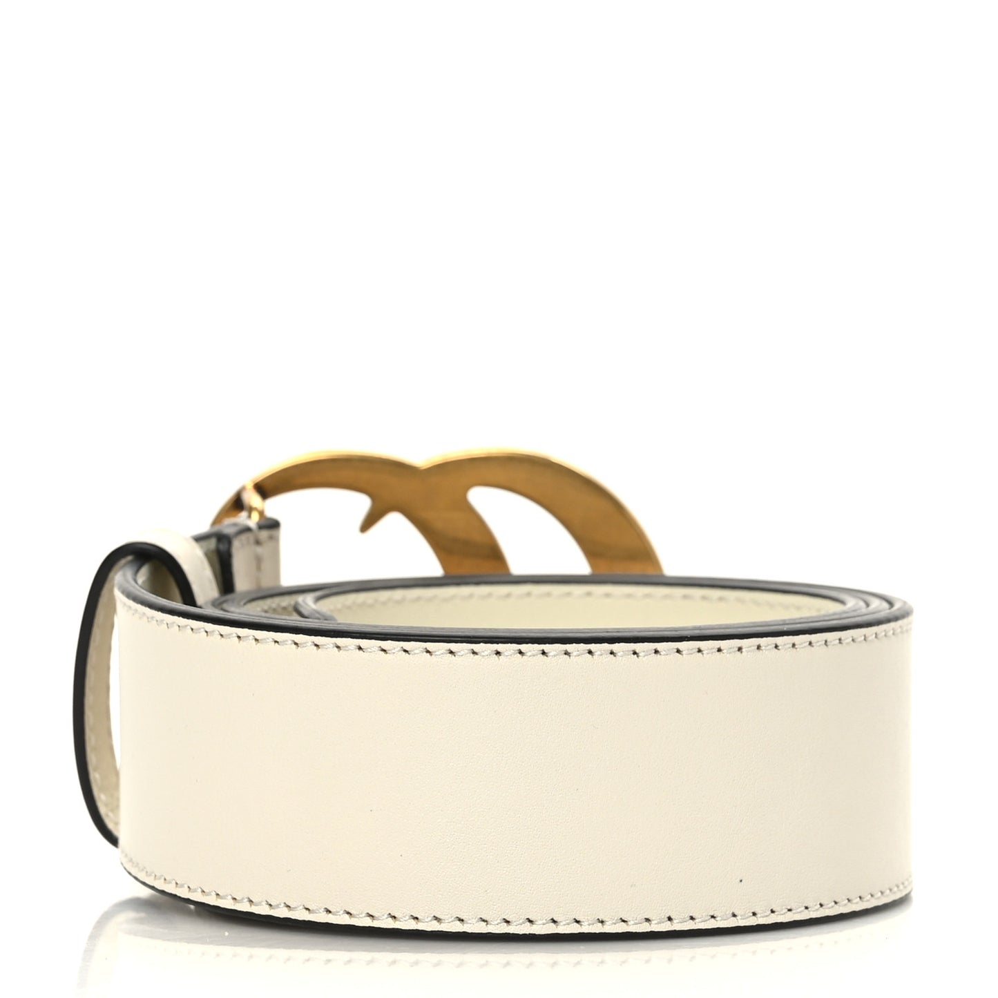 Calfskin Double G 40mm Belt 80 32 Mystic White