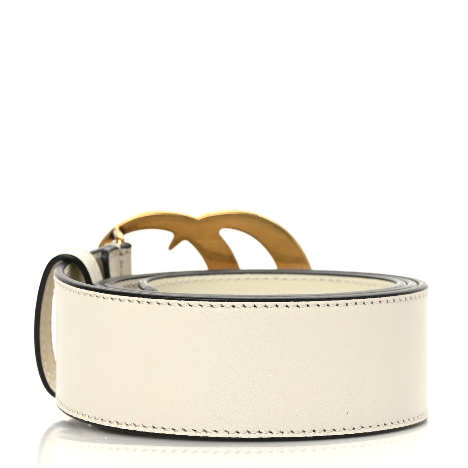 Gucci Calfskin Double G 40mm Belt 80 32 Mystic White 2 of 5