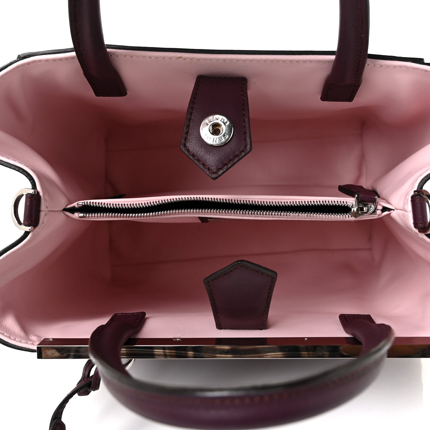 Vitello Dolce Ribbon Lace Up Petite 2Jours Tote Dark Red Rosa Doll
