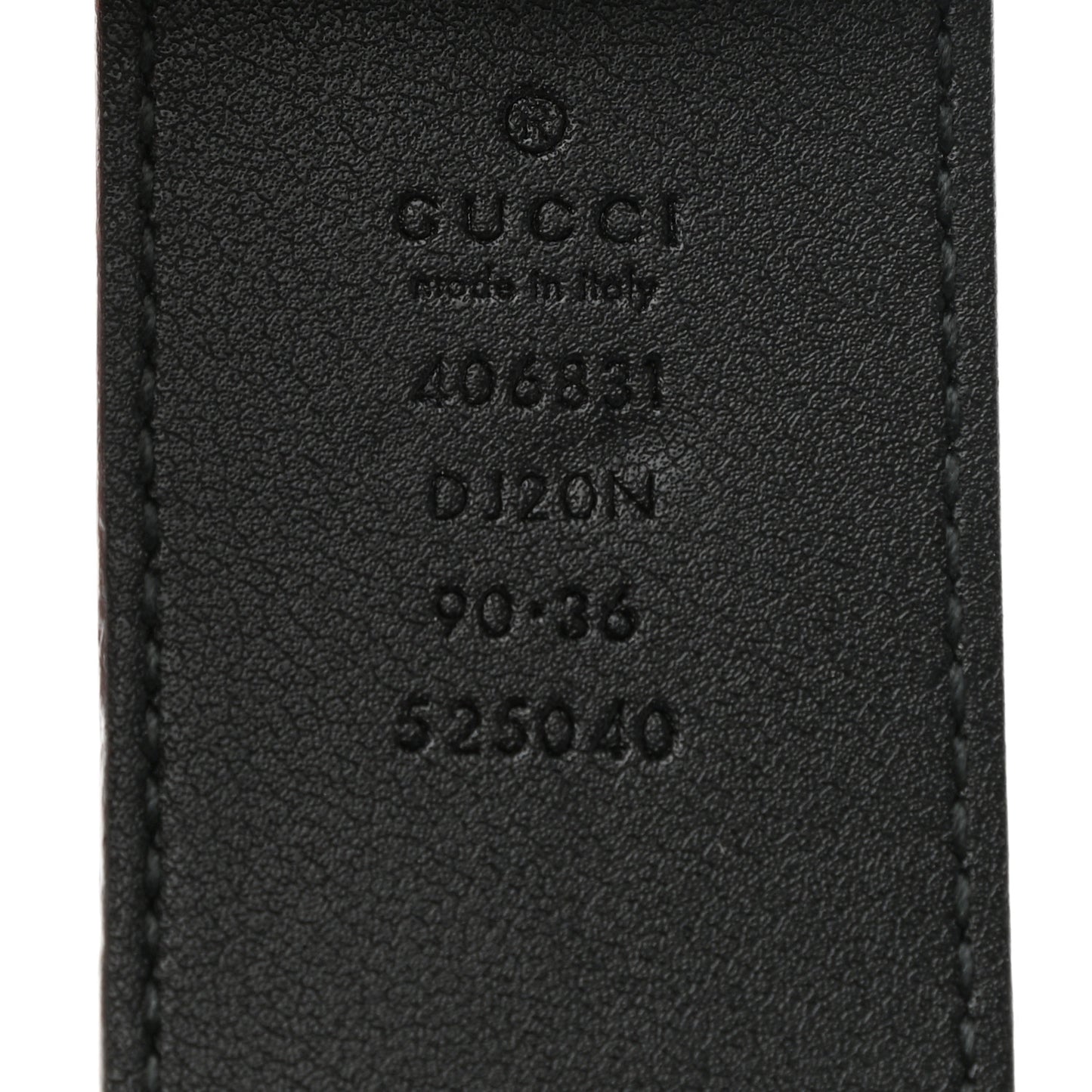 Textured Dollar Calfskin Nickel Double G 40mm Belt 90 36 Black