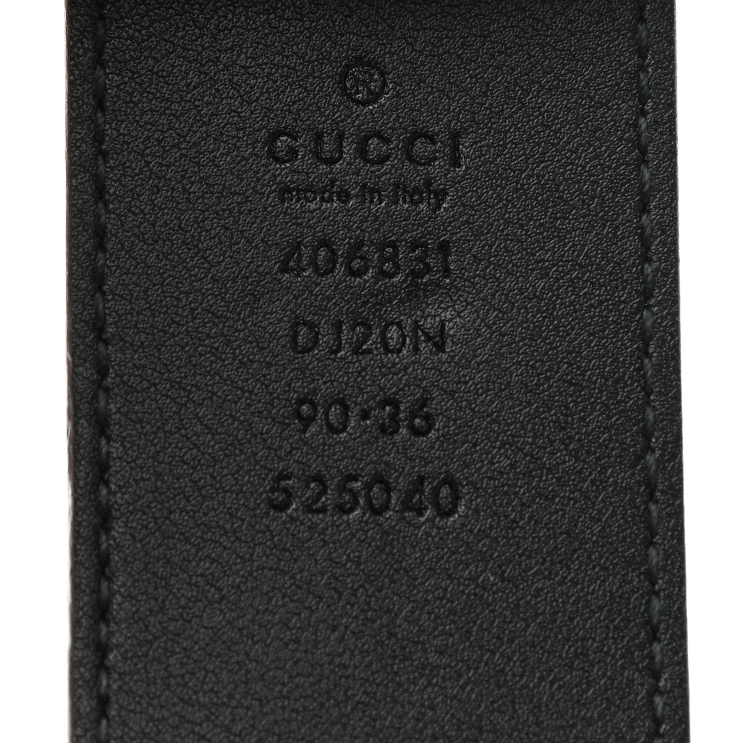 Gucci Textured Dollar Calfskin Nickel Double G 40mm Belt 90 36 Black 3 of 7