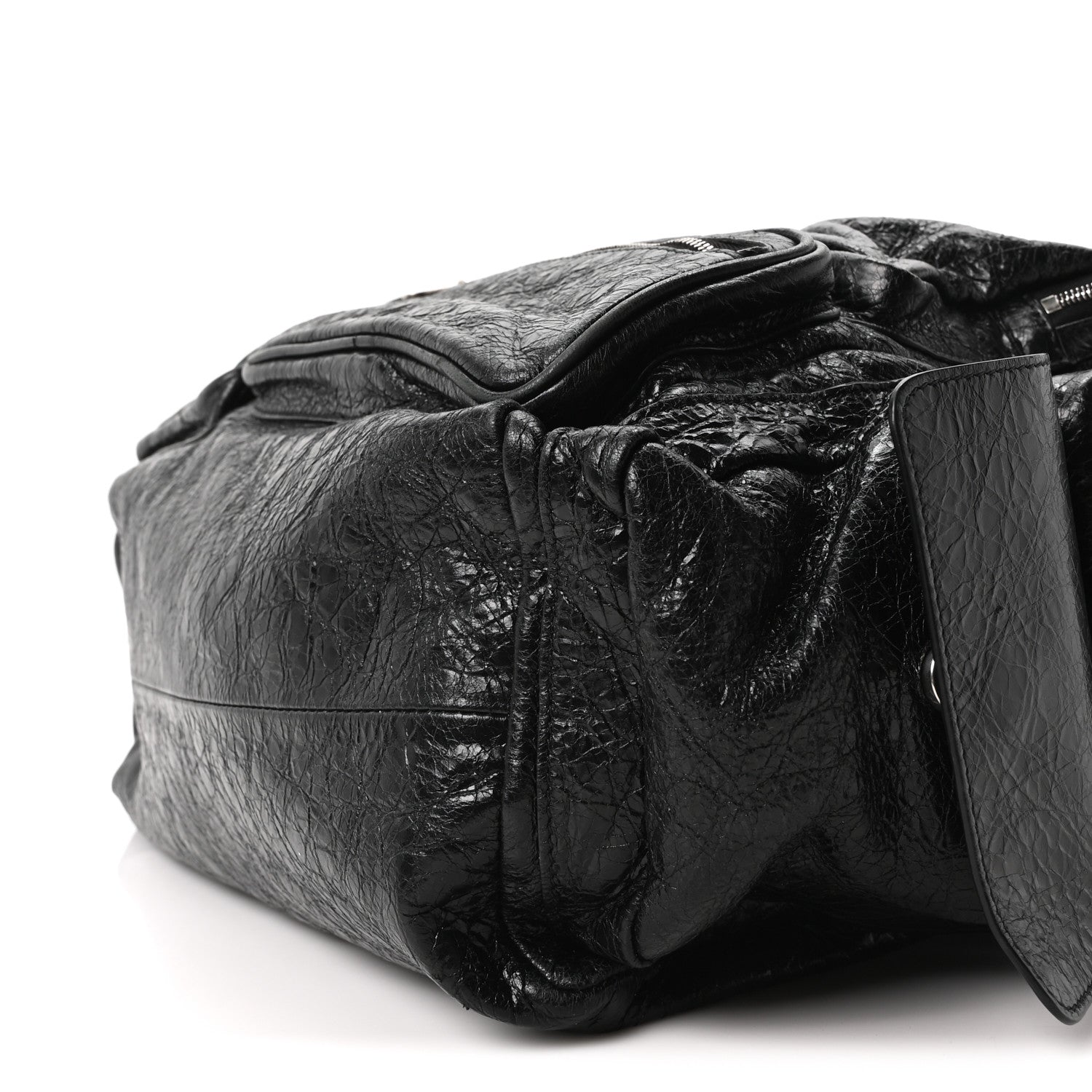 Balenciaga Agneau Arena Superbusy Large Sling Zip Shoulder Bag Black 9 of 9