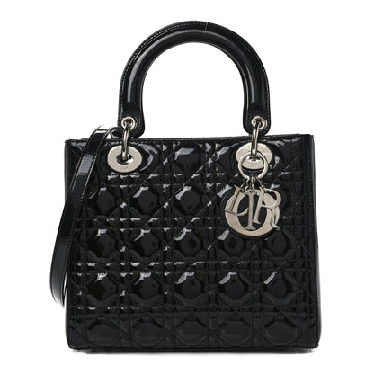 Christian Dior Patent Cannage Medium Lady Dior Black 1 of 10
