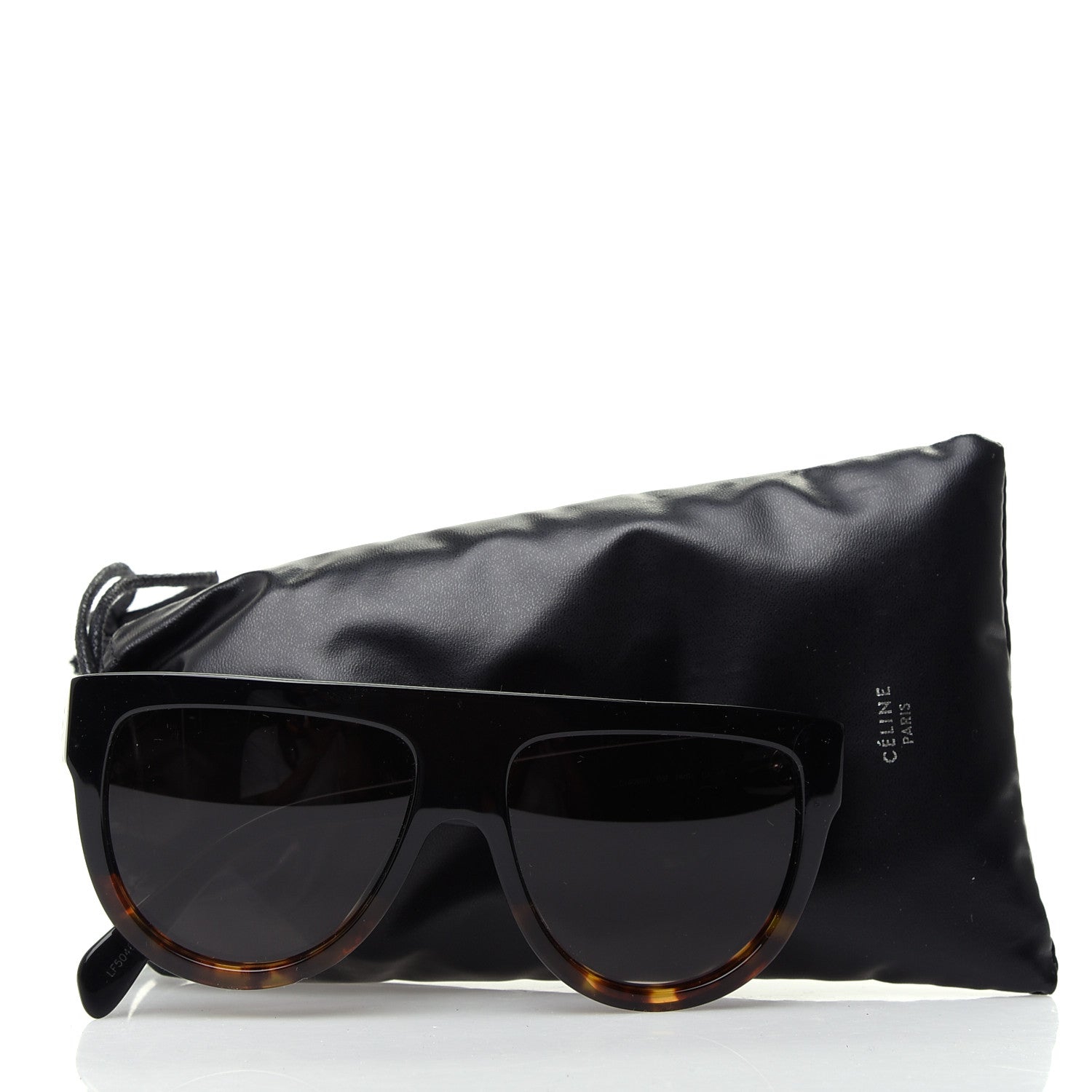 Celine Acetate Aviator Sunglasses CL40001l Black Havana 7 of 7