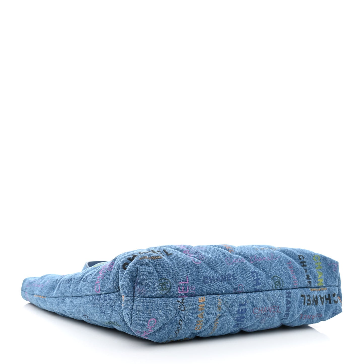 Denim Quilted Denim Mood Maxi Shopping Bag Blue Multicolor