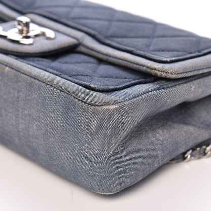 Chanel Denim Quilted Small Medallion Flap Blue 9 of 12