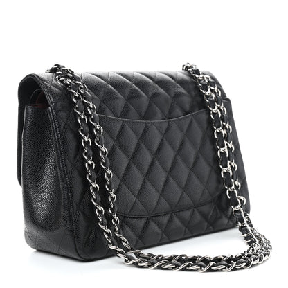 Chanel Caviar Quilted Jumbo Double Flap Black 3 of 18