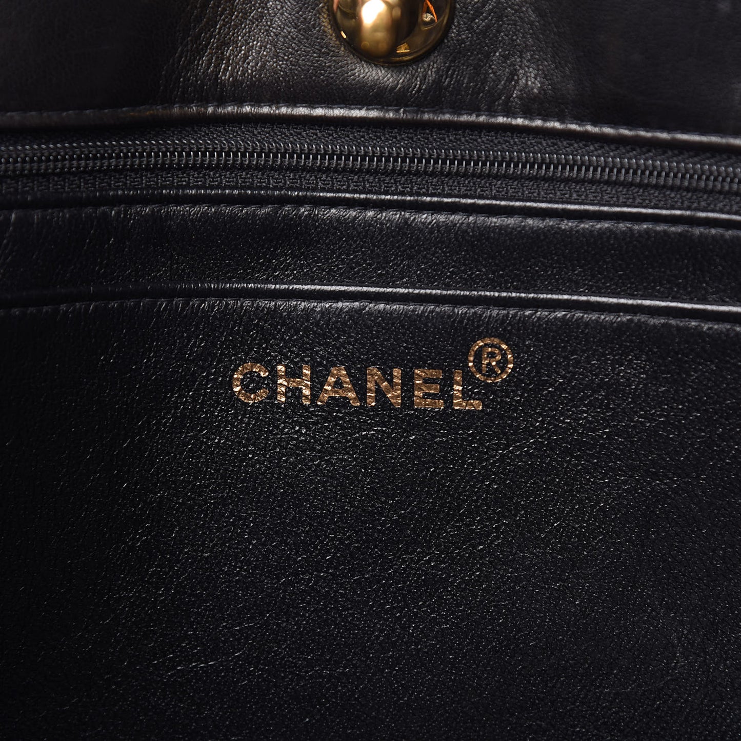 Lambskin Quilted Shopping Tote Black