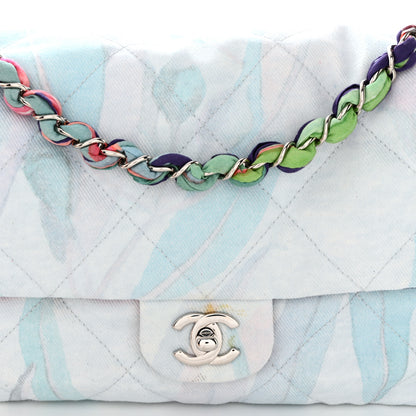 Chanel Canvas Quilted Jungle Jeans Flap White Multicolor 8 of 11