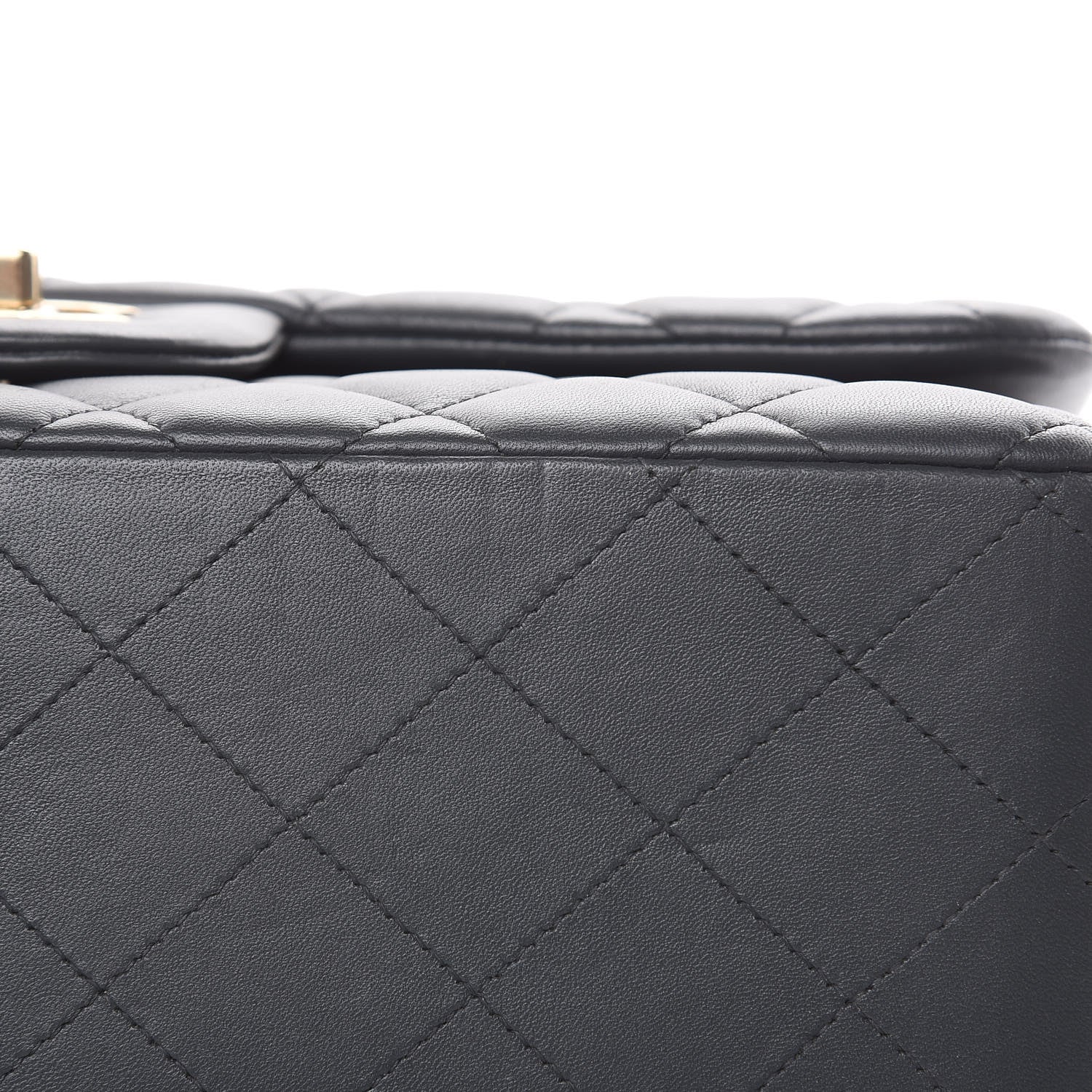 Chanel Lambskin Quilted Jumbo Double Flap Grey 11 of 17