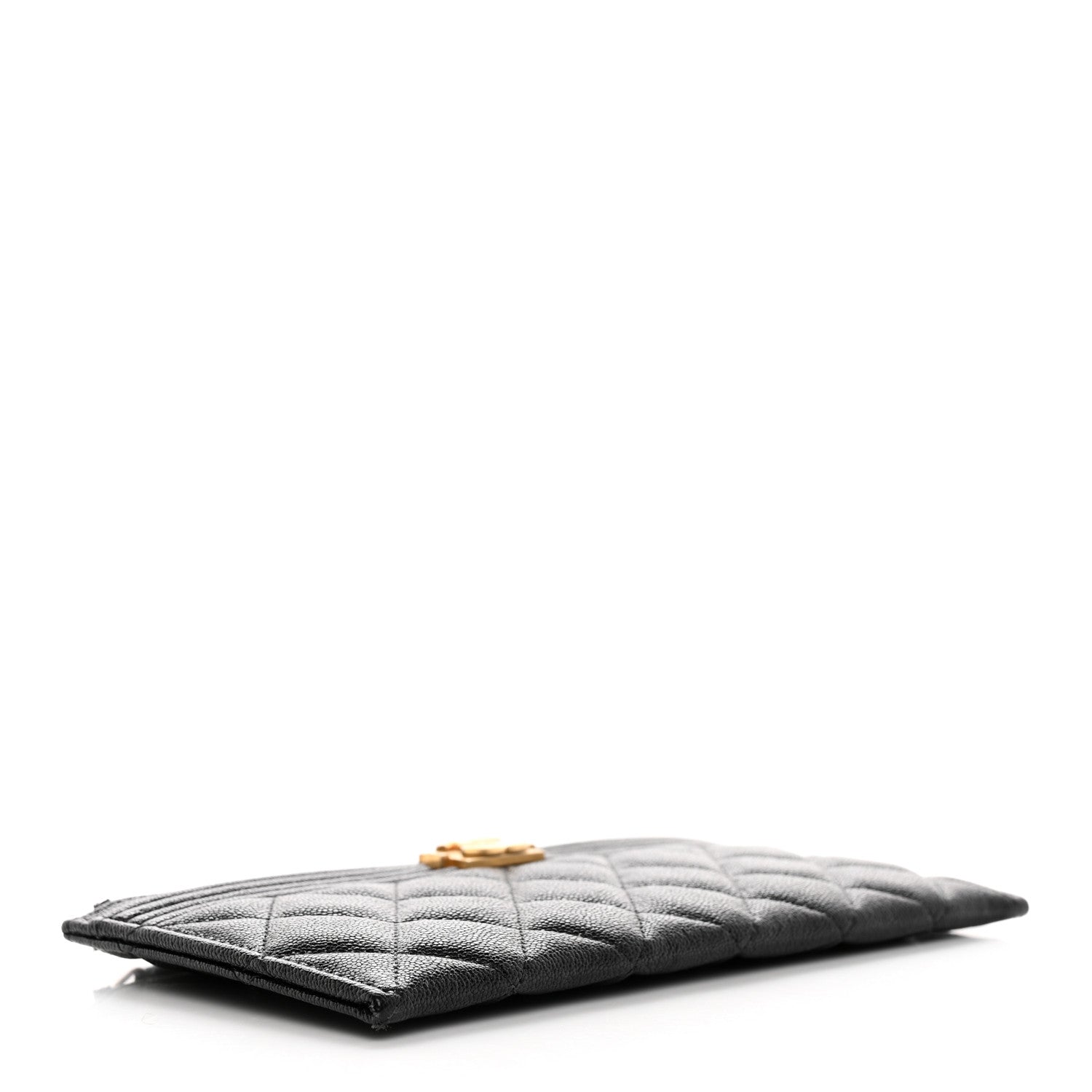 Chanel Caviar Quilted Classic Zip Boy Pouch Black 4 of 9