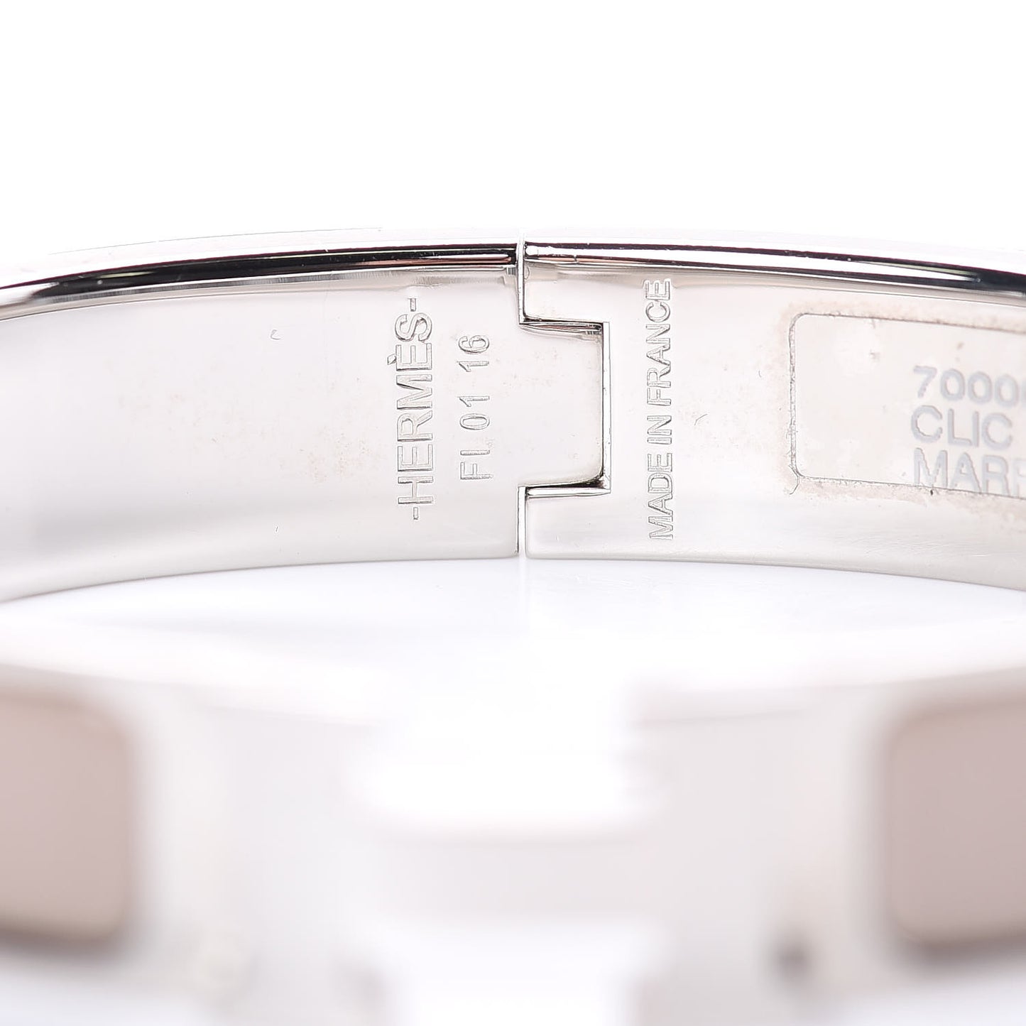 Narrow Enamel Clic Clac H Bracelet PM Marron Glace