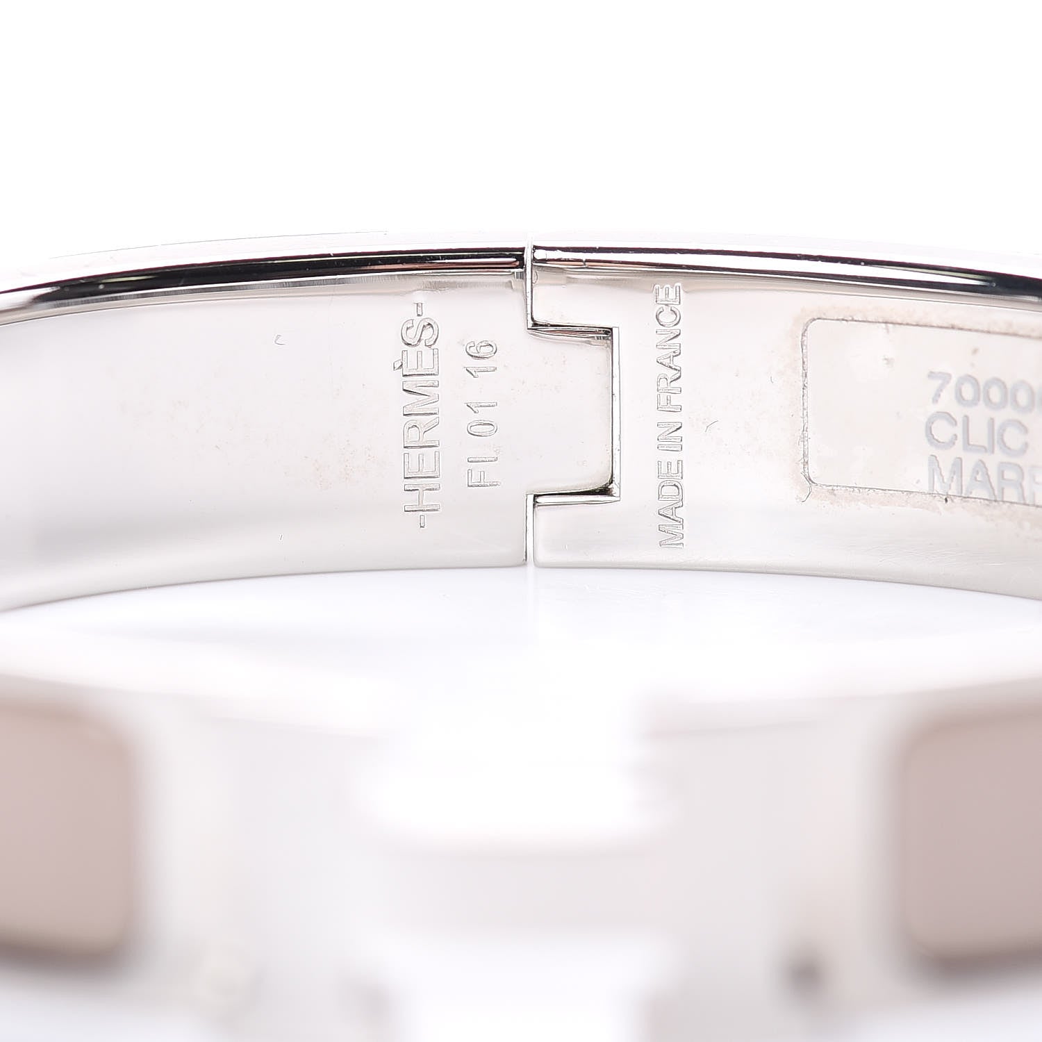 Hermes Narrow Enamel Clic Clac H Bracelet PM Marron Glace 4 of 5