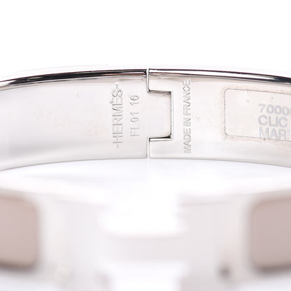 Hermes Narrow Enamel Clic Clac H Bracelet PM Marron Glace 4 of 5