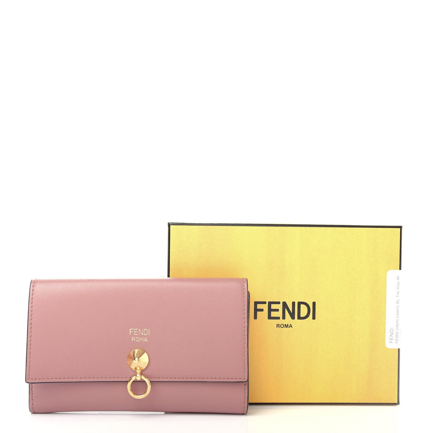 Vitello Liberty Vitello Century Bi-Color Medium By The Way Bi-Fold Wallet English Rose Tortora