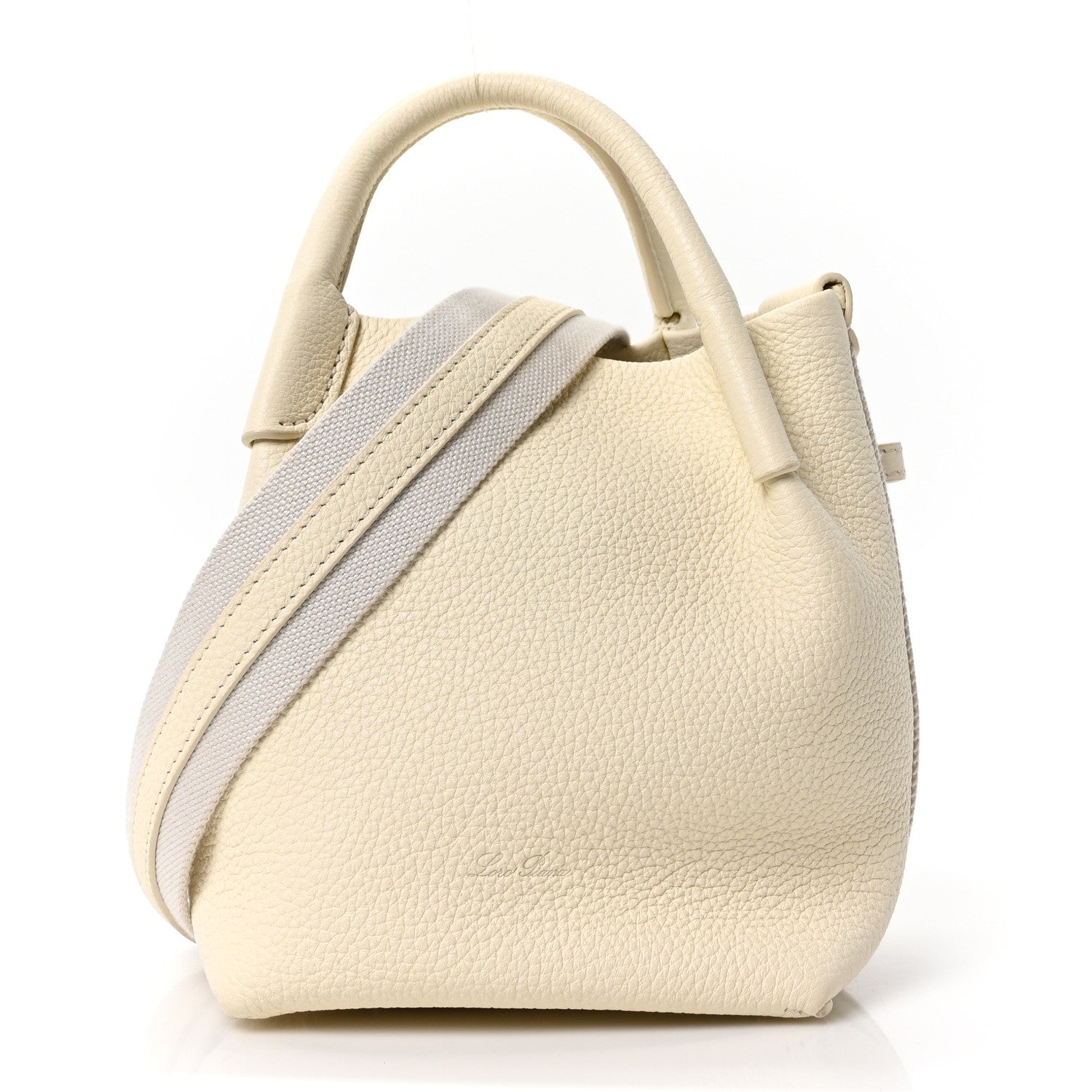 Loro Piana Grained Calfskin Micro Bale Bag Whisper White 1 of 9