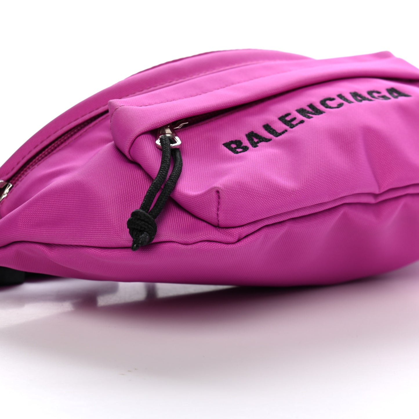 Sport Nylon Logo Embroidered Small Wheel Beltpack Fuchsia Black