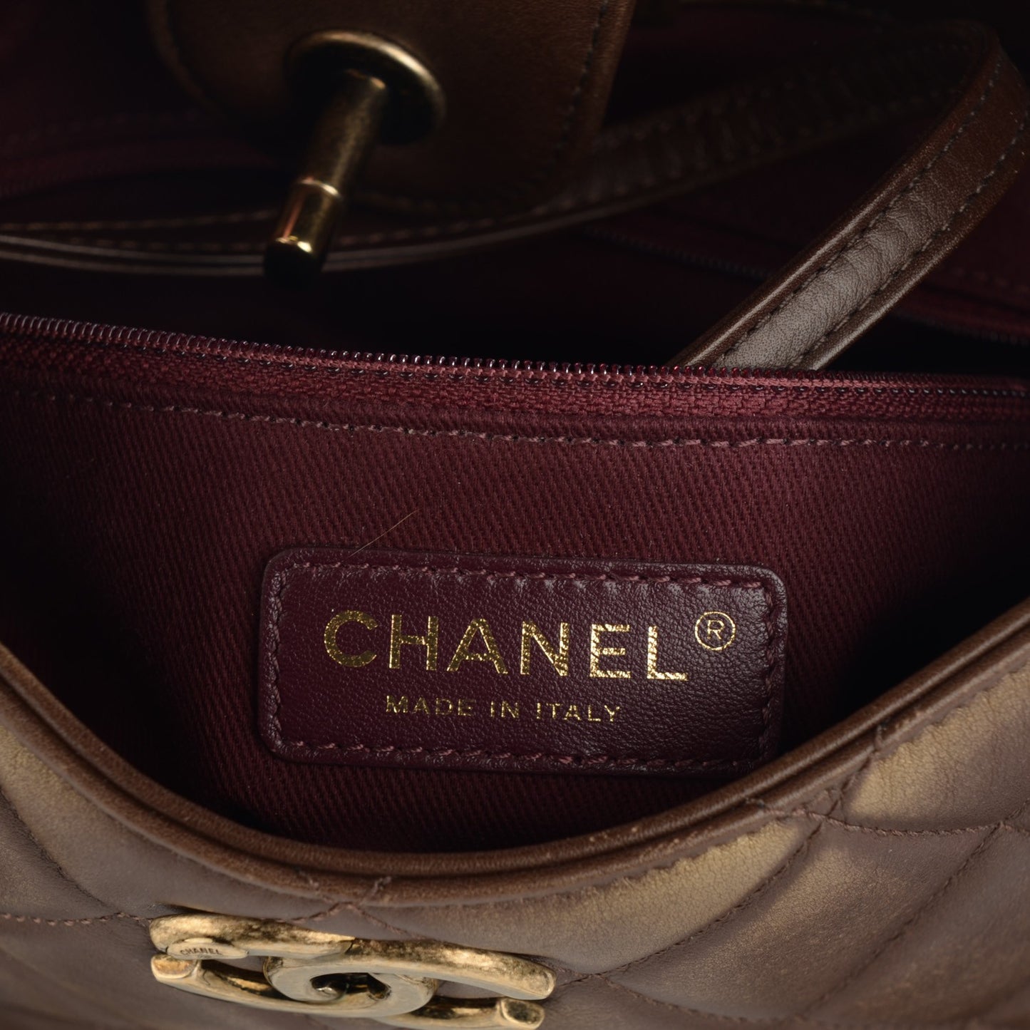 Calfskin Quilted Into The Fringe Hobo Brown
