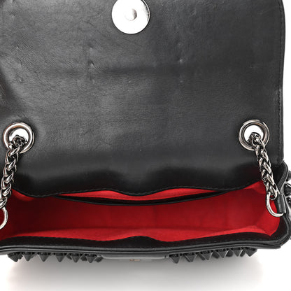 Christian Louboutin Calfskin Spikes Sweety Charity Crossbody Bag Black 5 of 13