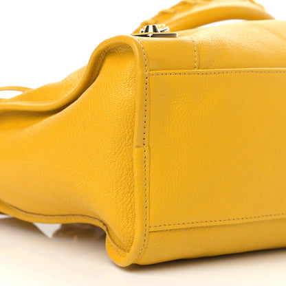 Balenciaga Chevre Silver Metallic Edge Hardware City Jaune Epi 9 of 11