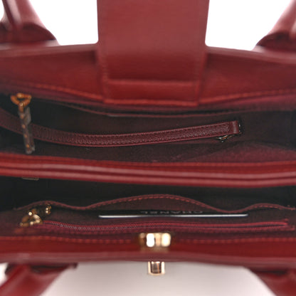 Chanel Grained Calfskin Mini Neo Executive Shopper Tote Burgundy 5 of 10