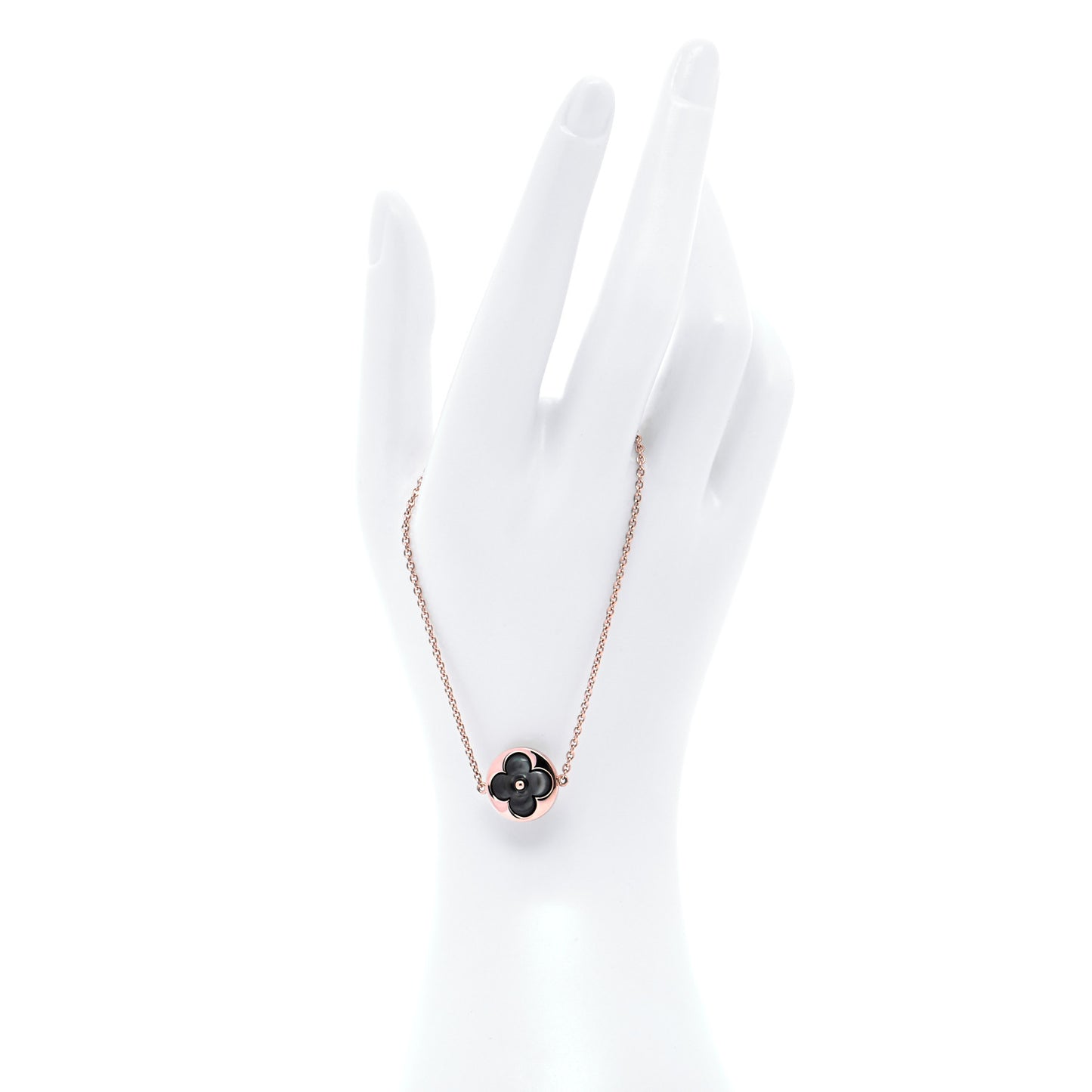 18K Pink Gold Grey Mother of Pearl Color Blossom Sun Bracelet