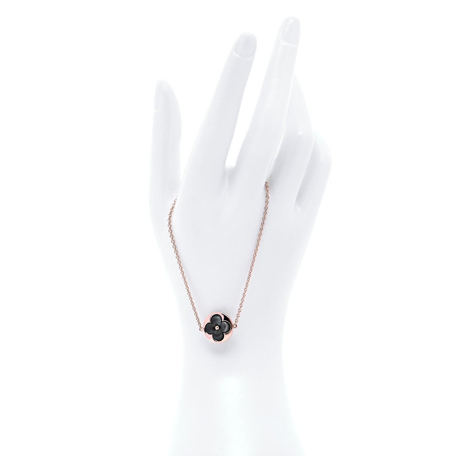 Louis Vuitton 18K Pink Gold Grey Mother of Pearl Color Blossom Sun Bracelet 2 of 8