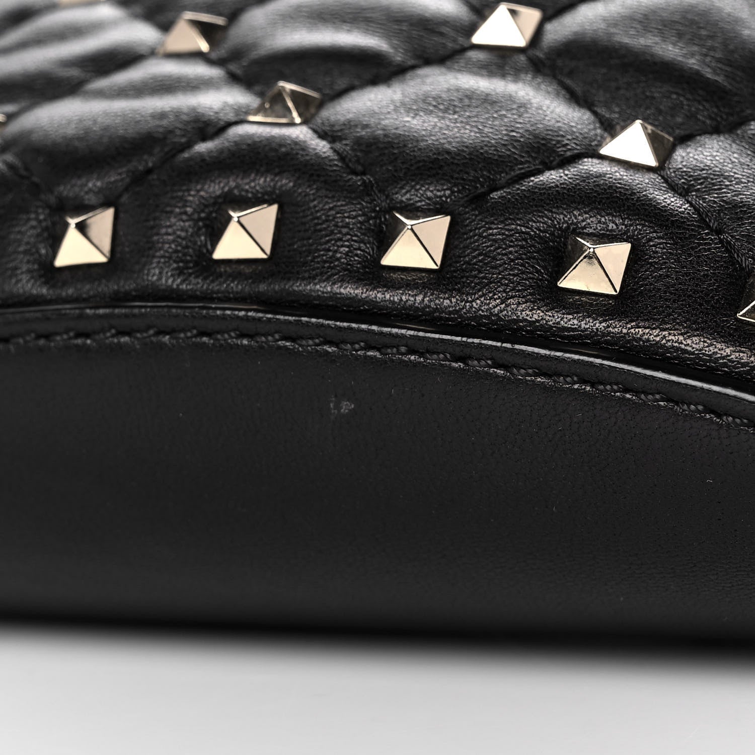 Valentino Garavani Lambskin Rockstud Spike Belt Bag 85 Black 10 of 12