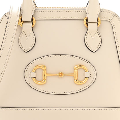 Gucci Boarded Plutone Calfskin Mini Horsebit 1955 Top Handle Bag Mystic White 8 of 12
