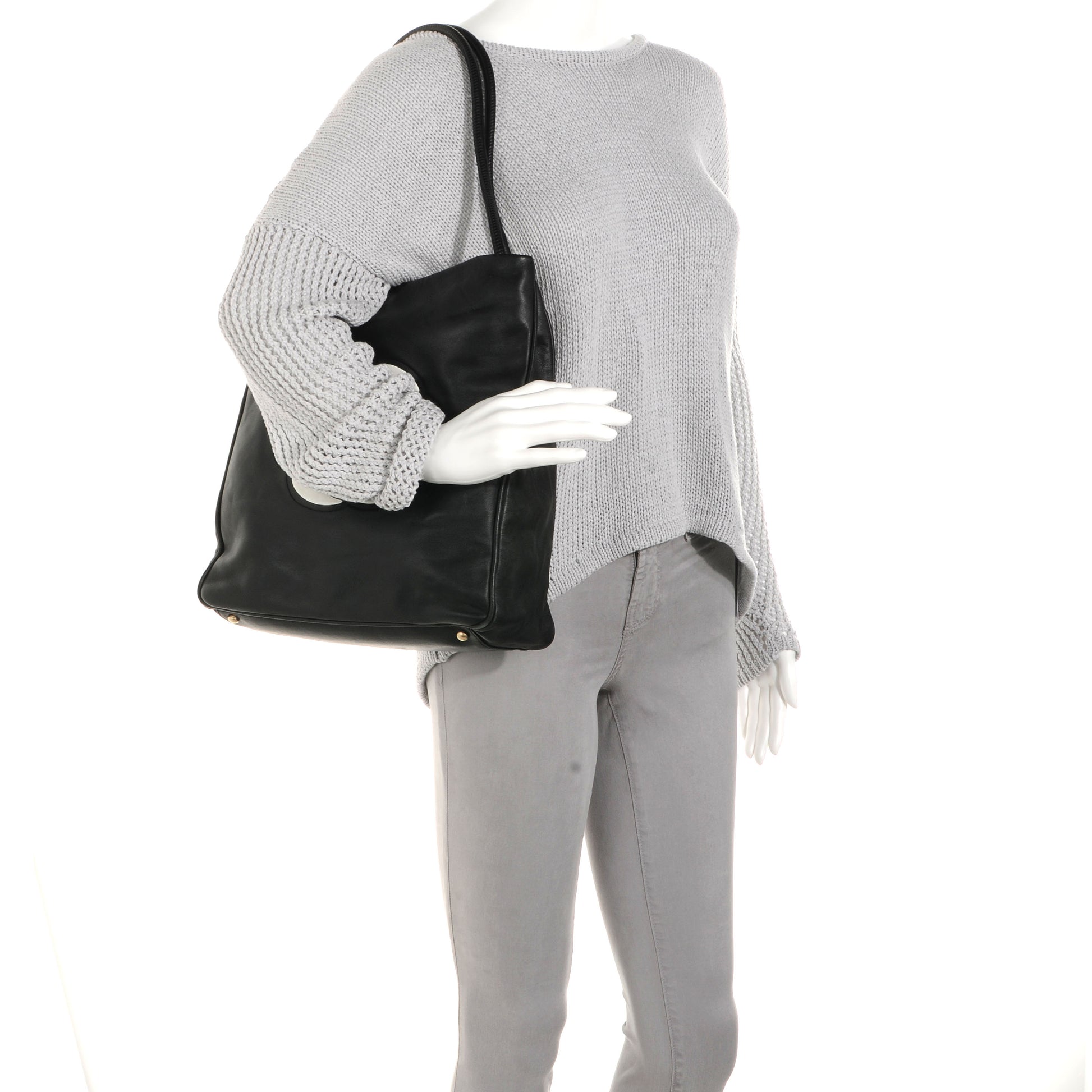 Chanel Lambskin Camellia Tote Black 2 of 7
