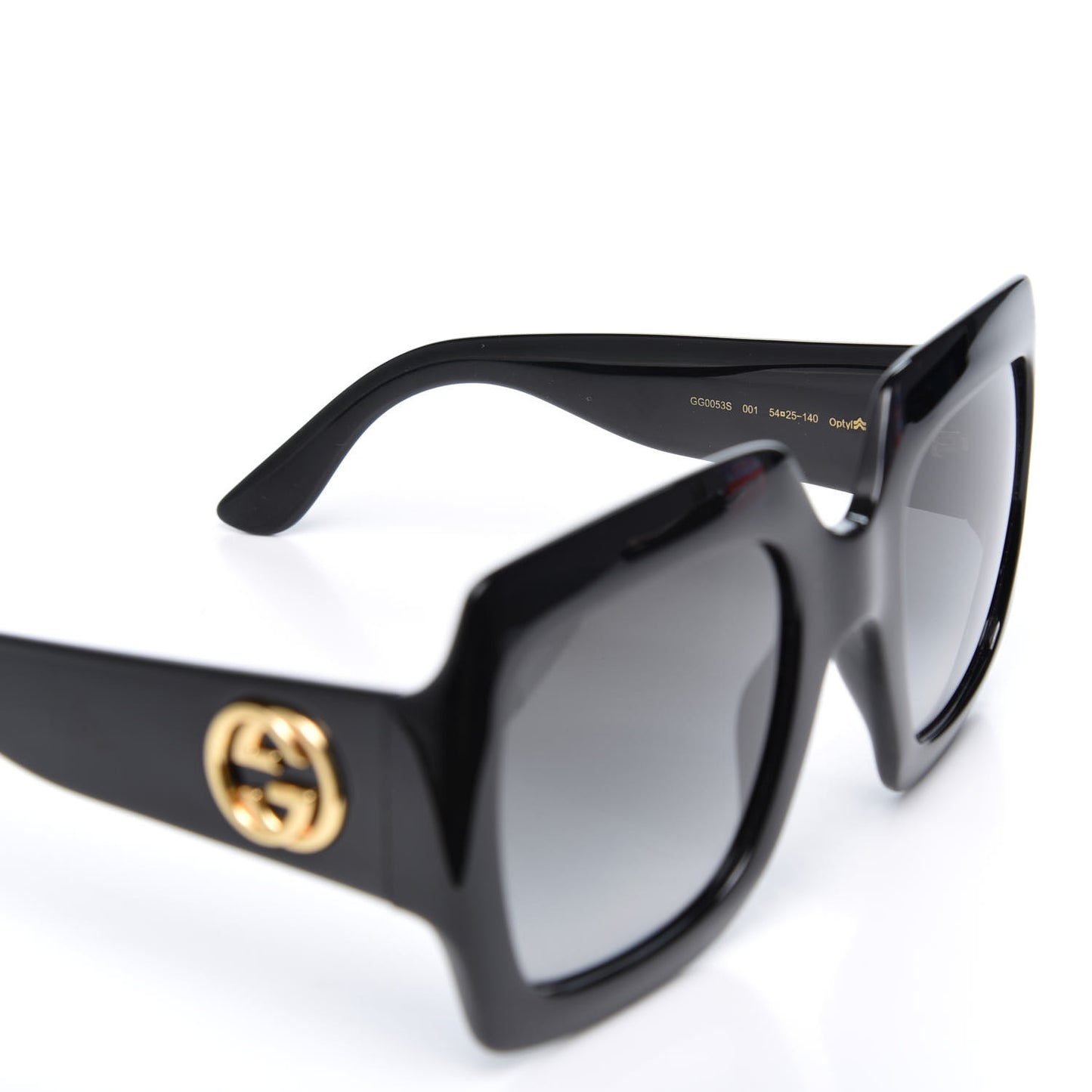 Acetate Square Frame Sunglasses GG0053S Black