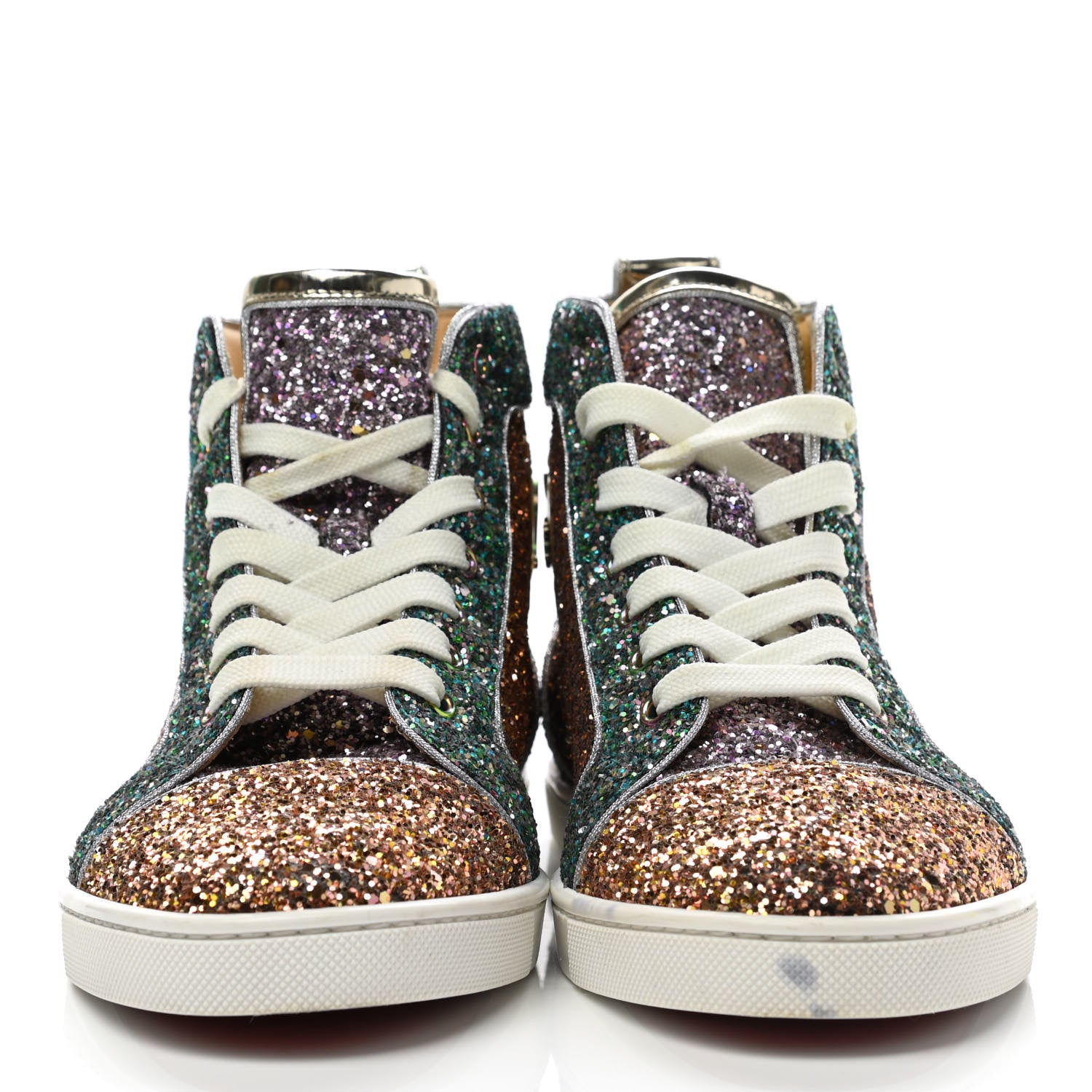Christian Louboutin Bip Bip Glitter Womens Orlato Flat Sneakers 38 Multicolor 2 of 11
