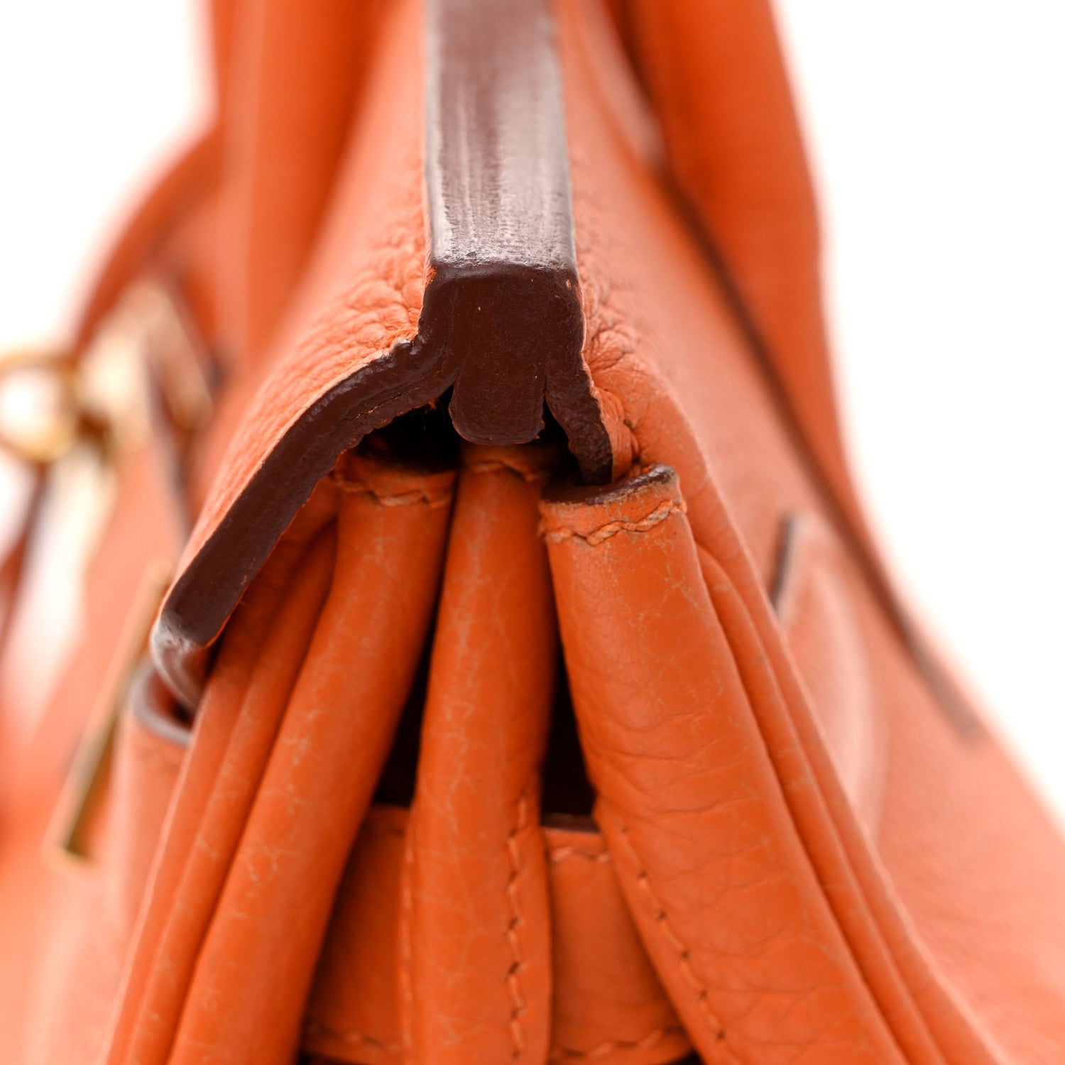 Hermes Taurillon Clemence Birkin 30 Orange 11 of 14