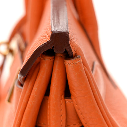Hermes Taurillon Clemence Birkin 30 Orange 11 of 14