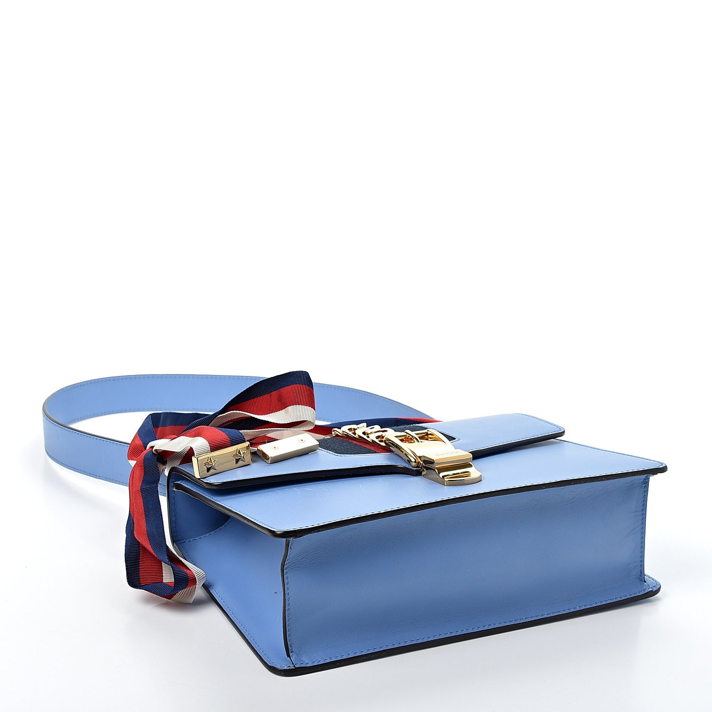 Calfskin Small Sylvie Shoulder Bag Clear Sky Blue