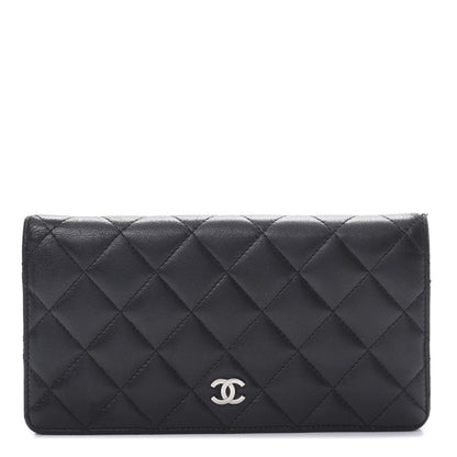Chanel Lambskin Quilted Yen Wallet Black 1 of 11
