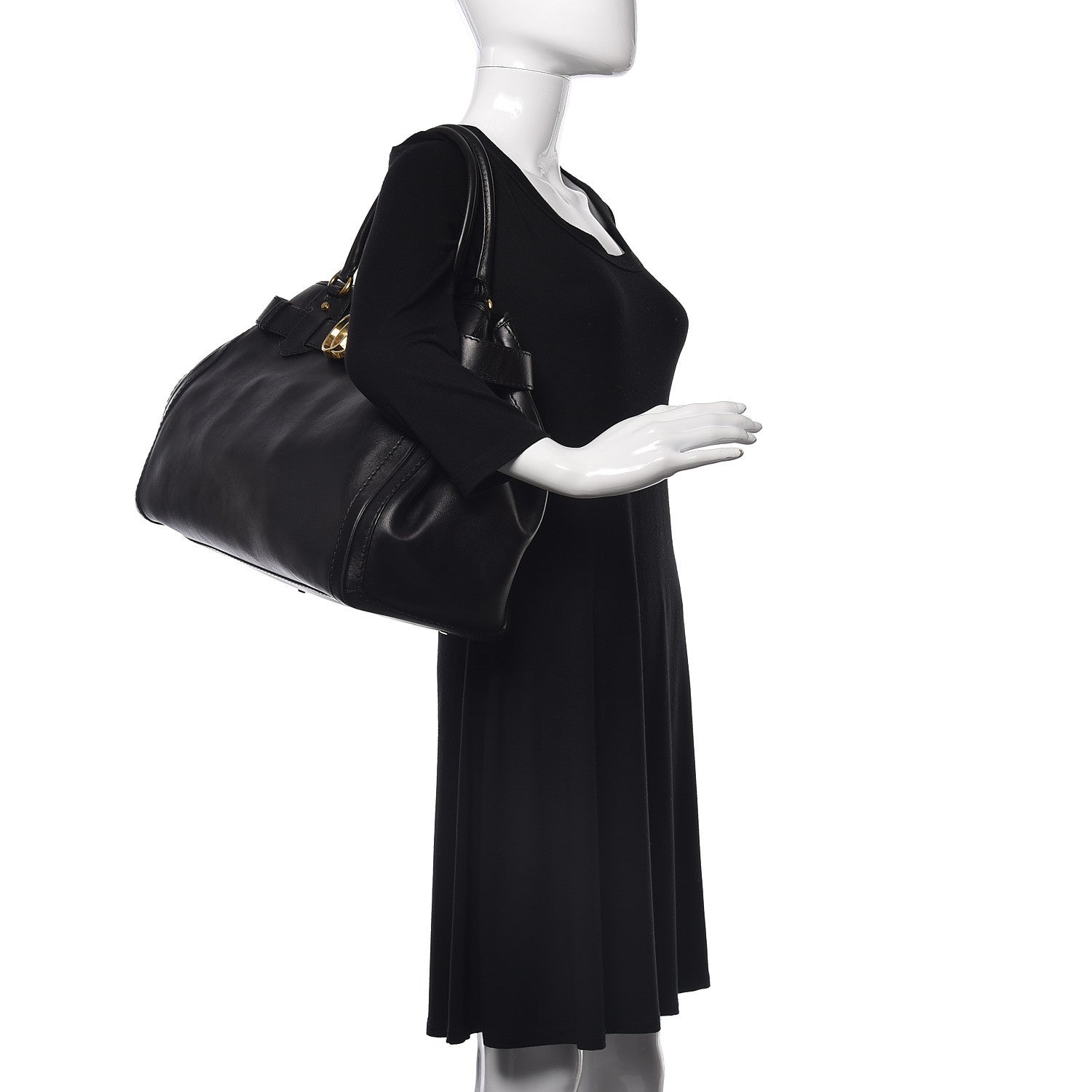 Gucci Calfskin Large GG Running Tote Black 2 of 14