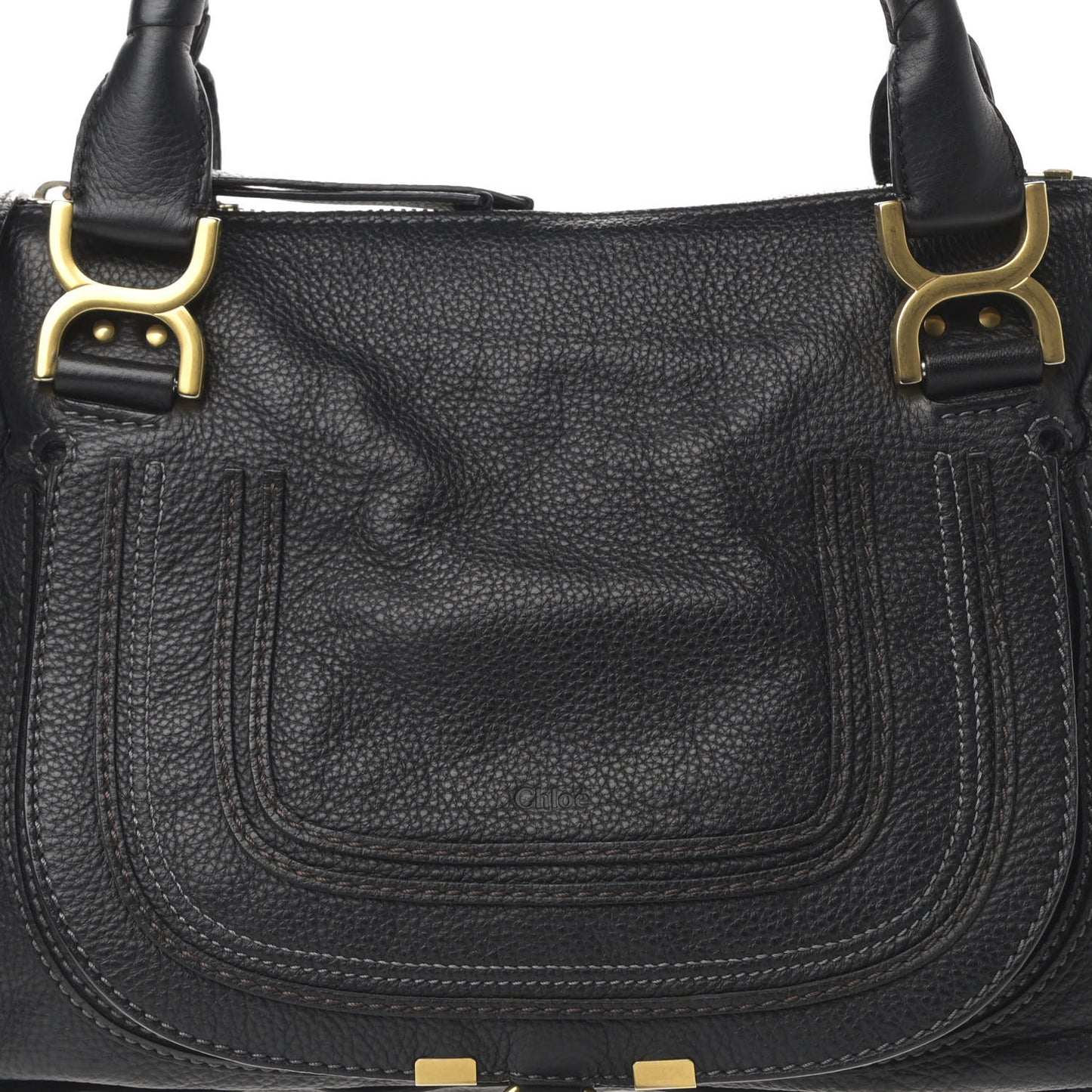Calfskin Medium Marcie Satchel Black